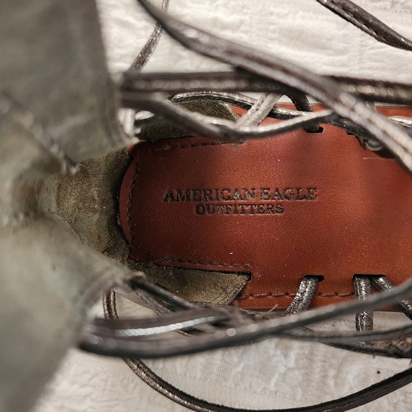 American Eagle Outfitters Silver Gladiator Sandals - Picture 5 of 6